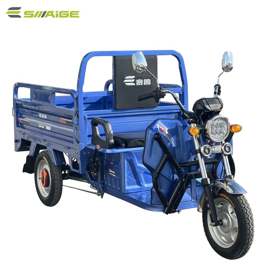 EEC Three Wheel Electric Cargo Bicycle Tricycle with Wagon White 60V 10 Inch Ant Motorcycle Cargo Electric 2000 W 72 V Open 7-9h