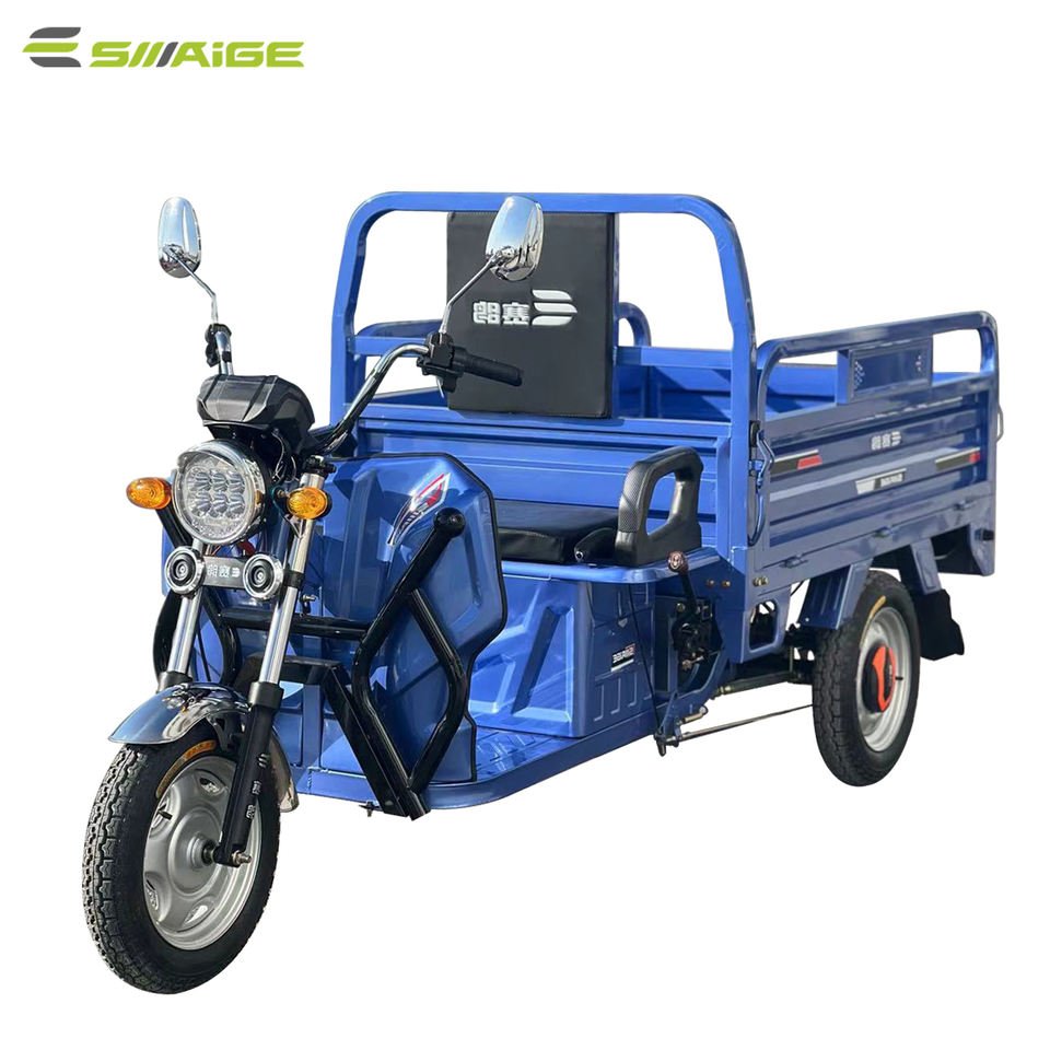 EEC Three Wheel Electric Cargo Bicycle Tricycle with Wagon White 60V 10 Inch Ant Motorcycle Cargo Electric 2000 W 72 V Open 7-9h