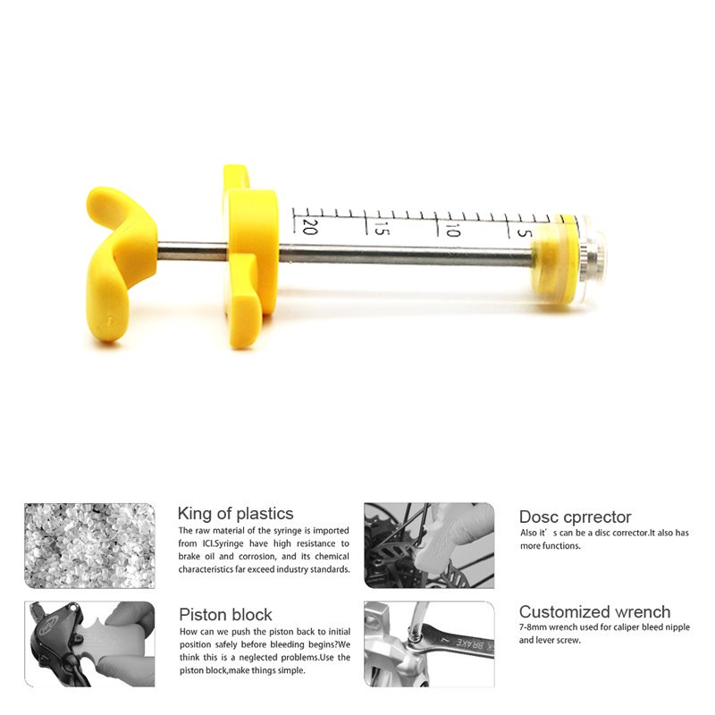 RIDERACE Universal Bicycle Hydraulic Disc Brake Bleed Kit for Shimano Magura Hope Sram Avid Mula Hayes Bike Repair Tool Kit