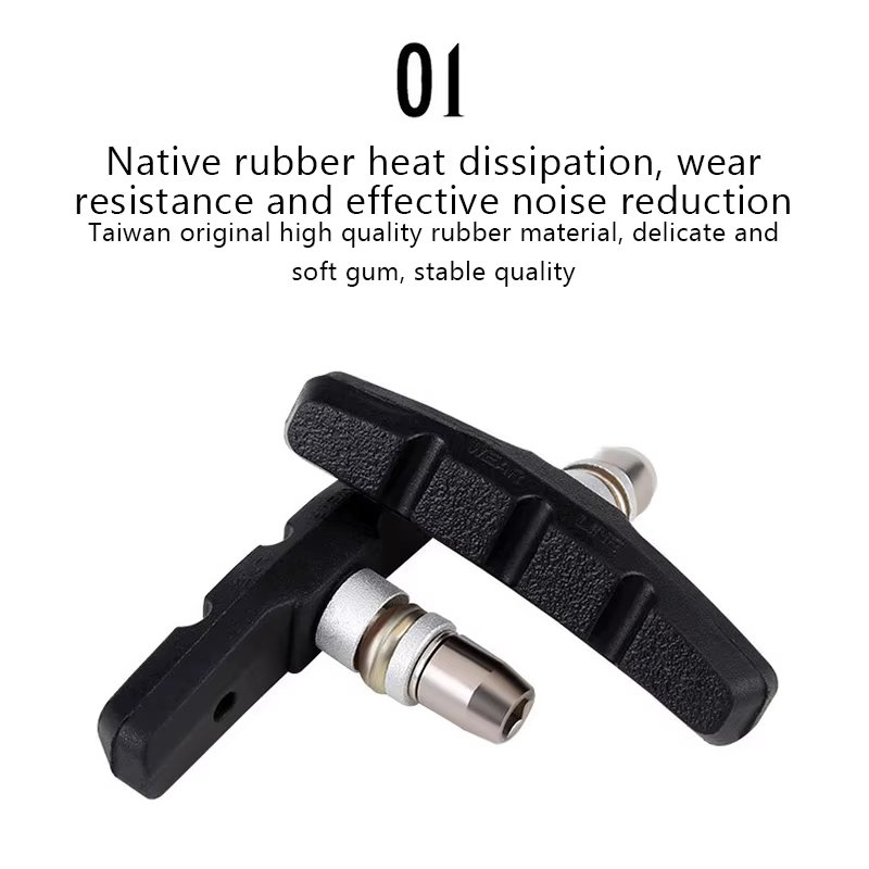 Bicycle Durable Rubber V Brake Holder Pads Shoes Blocks Rubber Pad Wear Resistant Road Bike Brake Shoe
