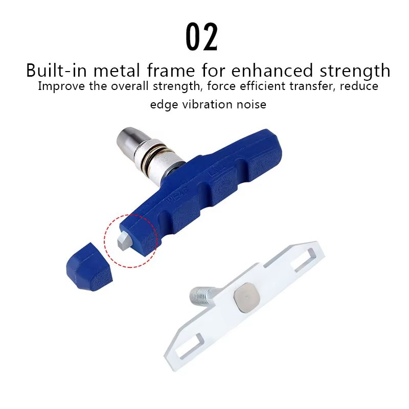 Bicycle Durable Rubber V Brake Holder Pads Shoes Blocks Rubber Pad Wear Resistant Road Bike Brake Shoe