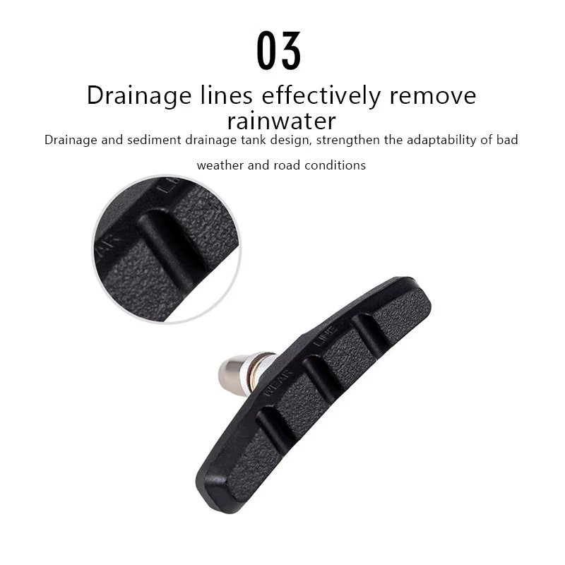 Bicycle Durable Rubber V Brake Holder Pads Shoes Blocks Rubber Pad Wear Resistant Road Bike Brake Shoe