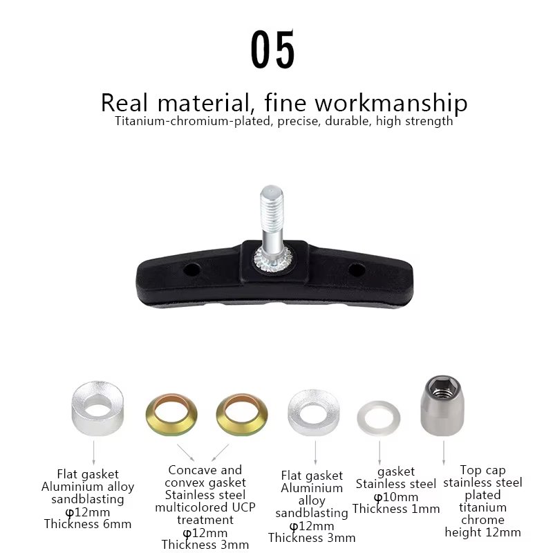 Bicycle Durable Rubber V Brake Holder Pads Shoes Blocks Rubber Pad Wear Resistant Road Bike Brake Shoe