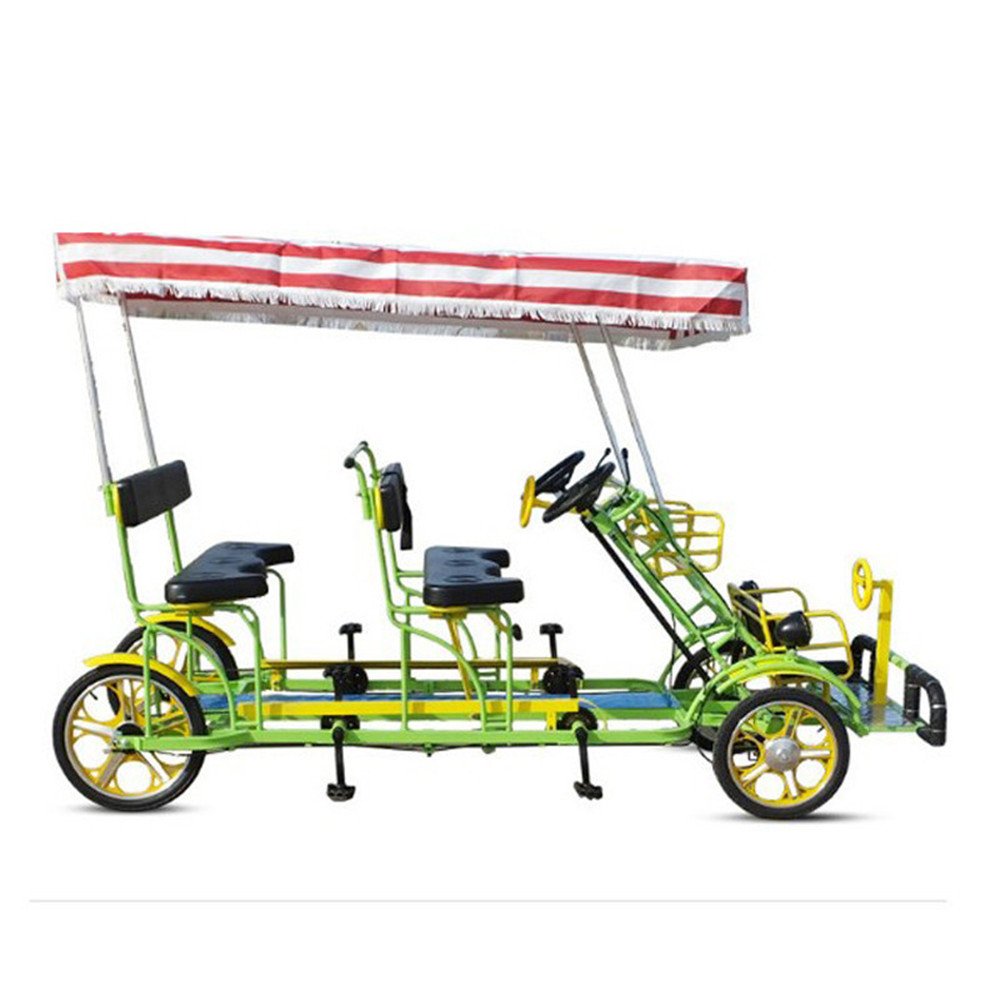 J Quadricycle Road tandem Four Wheel Bike for Family Sale