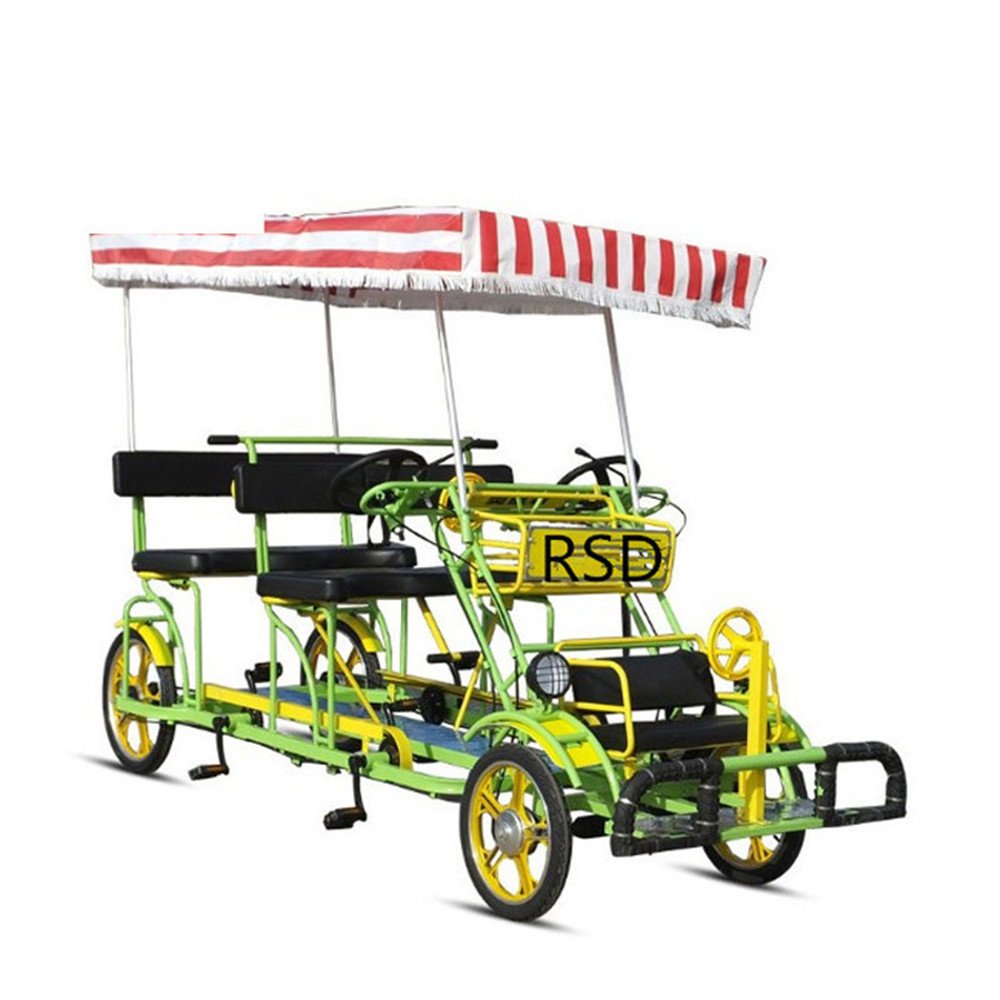 J Quadricycle Road tandem Four Wheel Bike for Family Sale