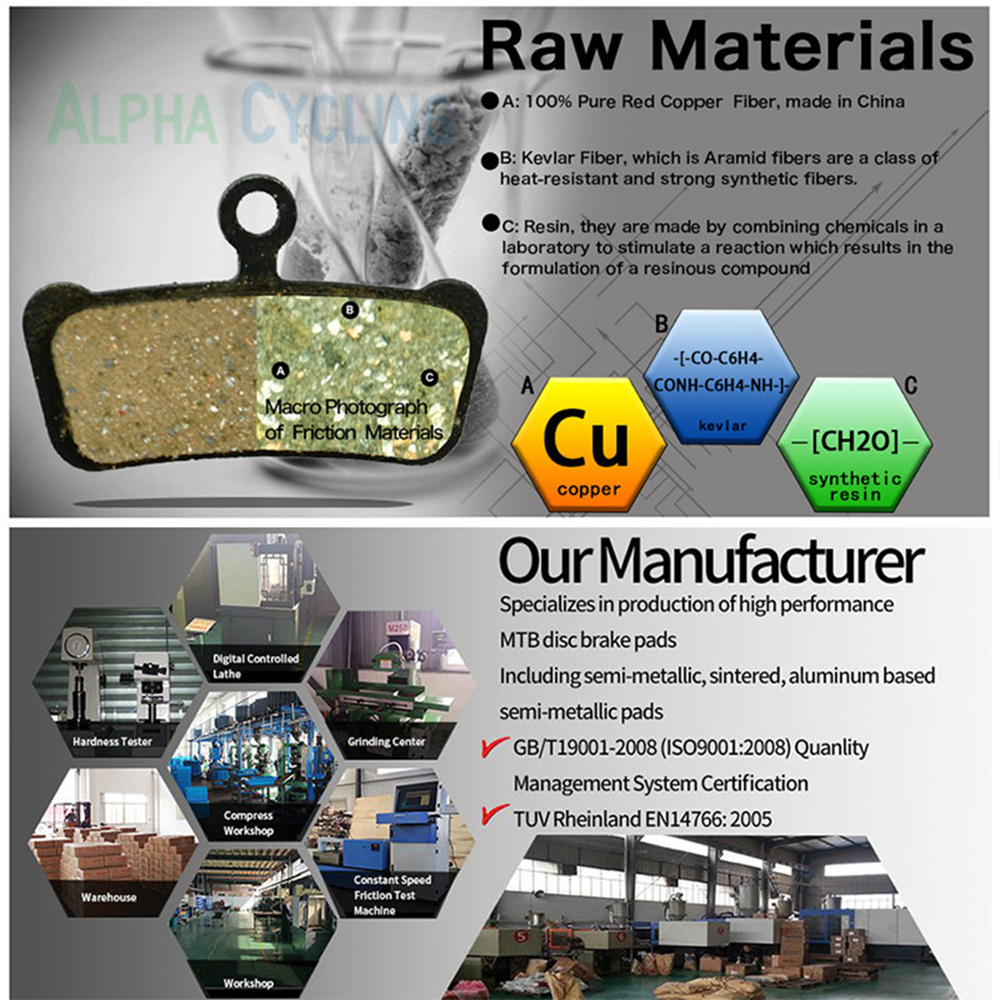 Resin Bicycle Disc Brake Pads for Avid E1 E5 E9 R/CR/CR-MAG/E1/3/5/7/9 Sr+am X0 XX DB1/3/5 Dualtron Thunder Caliper