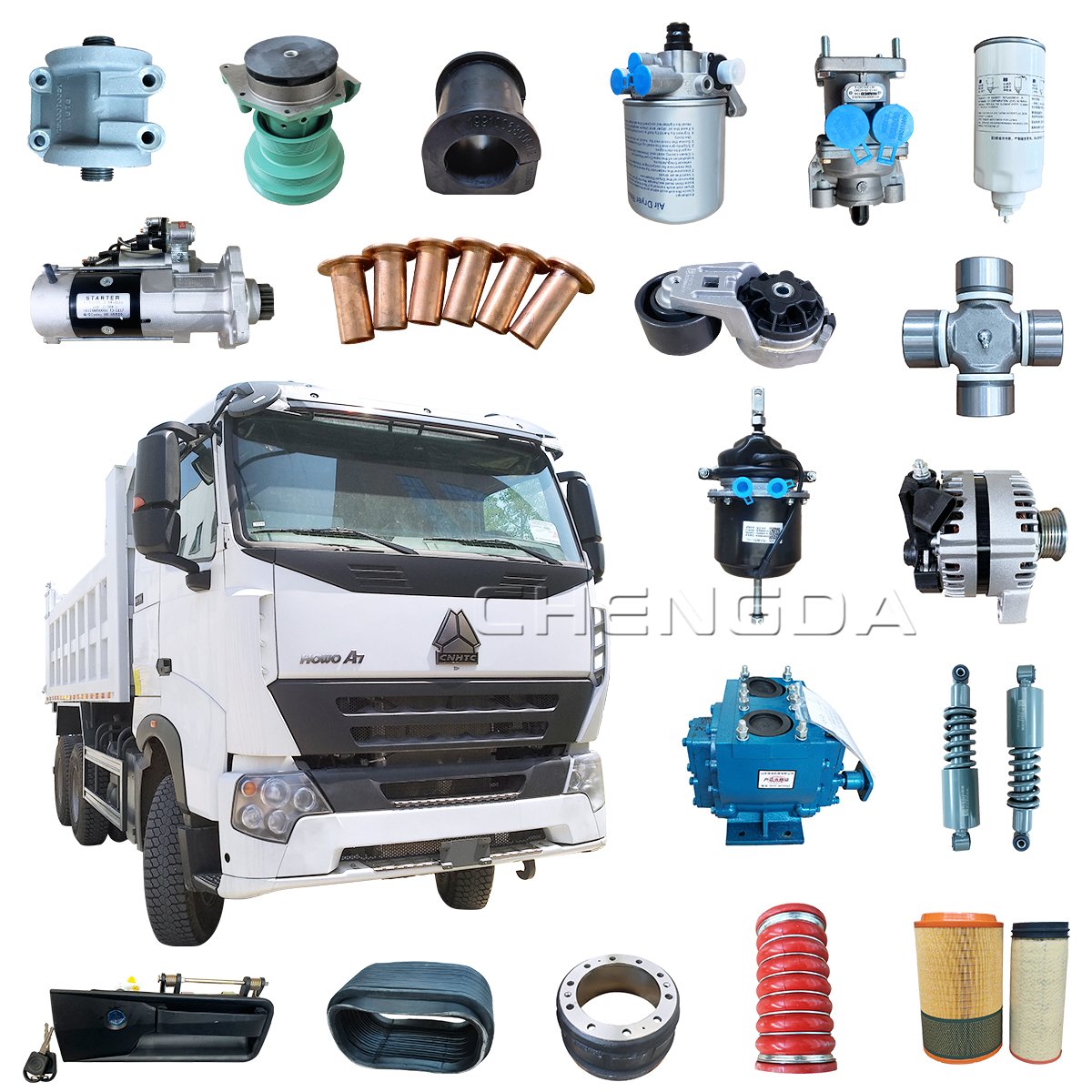 Wholesale Howo 371hp Dump Truck Tractor Truck Parts Accessories for Sale