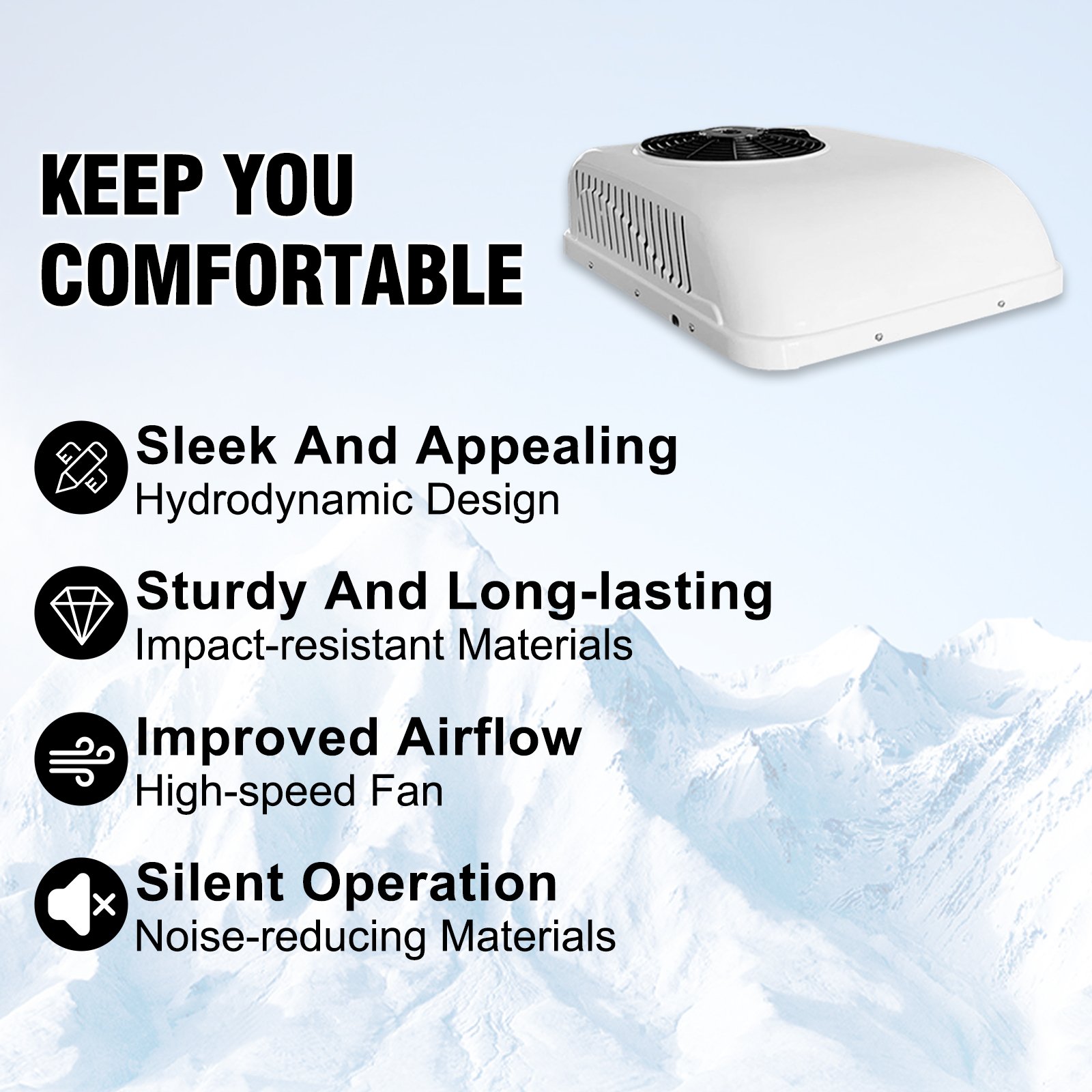 12V 24V Warm and Cool Roof Mounted Parking Air Conditioning for Rv Trucks 24V Air Conditioner