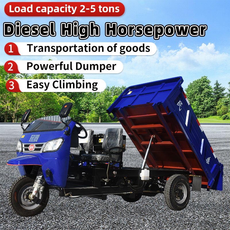 Docker Tricycle Motorcycle Commercial Tricycle Gasoline Engine Cargo Tricycle