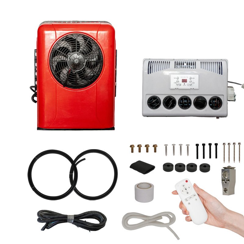 Hot Selling Truck AC RV Split Excavator Electrical Air Conditioning Car 12 Volt 24v Tractor Truck Parking Air Conditioner