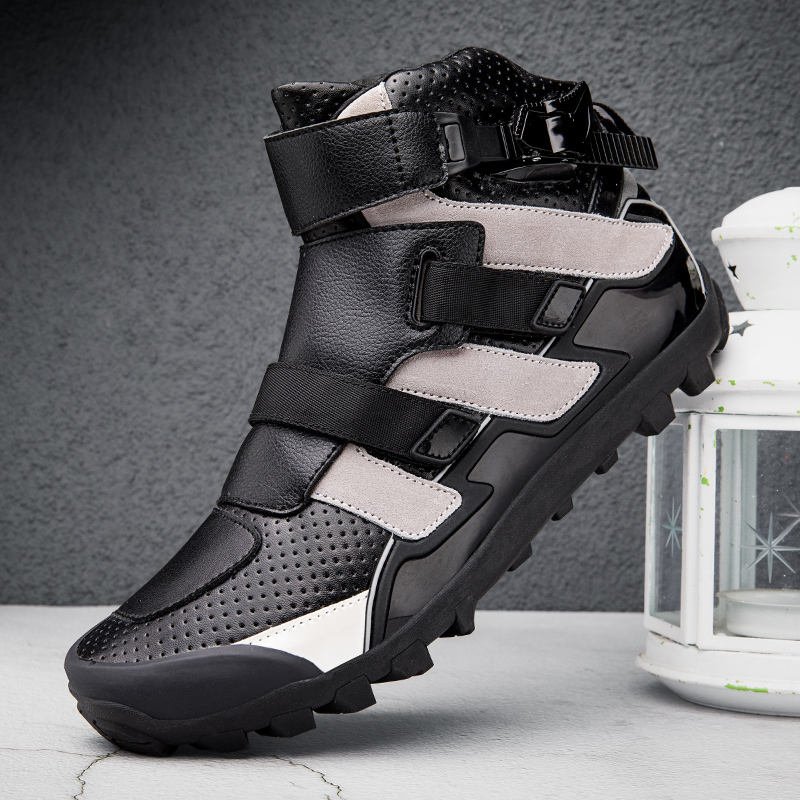 High Quality Super Cycle Trainers Sneakers Bicycle Racing Ride Boots Genuine Leather Motorcycle Rider Mountain Bike Riding Shoes
