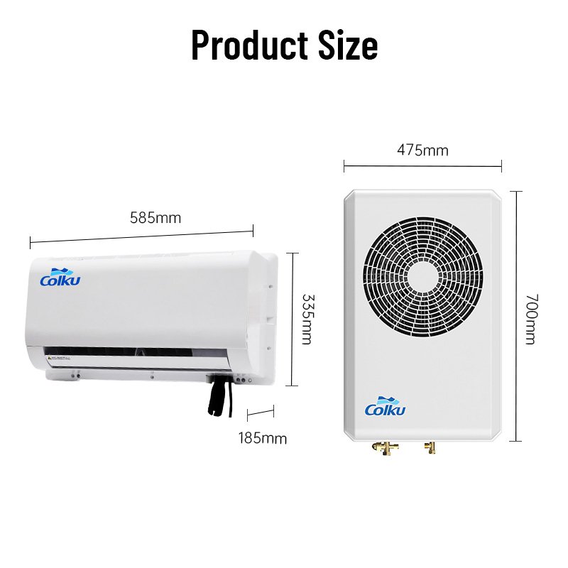 New Design DC 24V Air Conditioning Split Vertical Host Mounted Truck Air Conditioner For Car
