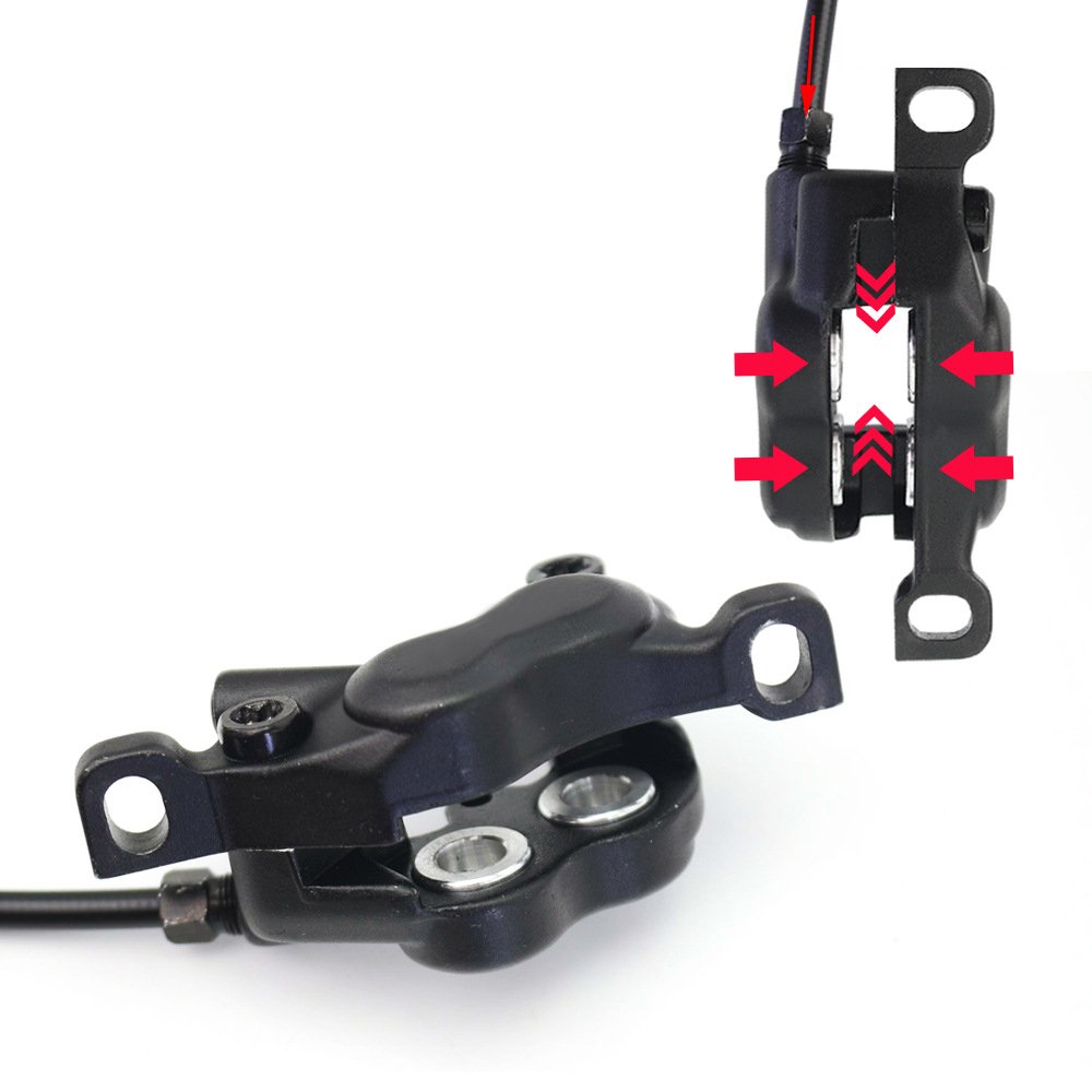 Hot Sales 4 Piston Oil Brake Kit Internal Routing Forged Alloy Lever Caliper Metal Pads MTB Hydraulic Brake Disc