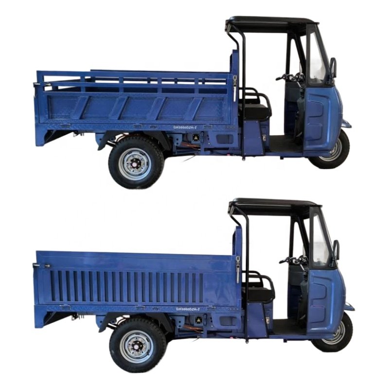 3-wheel Electric Dumper Tricycle for Adults 72v/2000w Cargo Tricycles With Front Disc + Rear Drum Brake Ce Certified