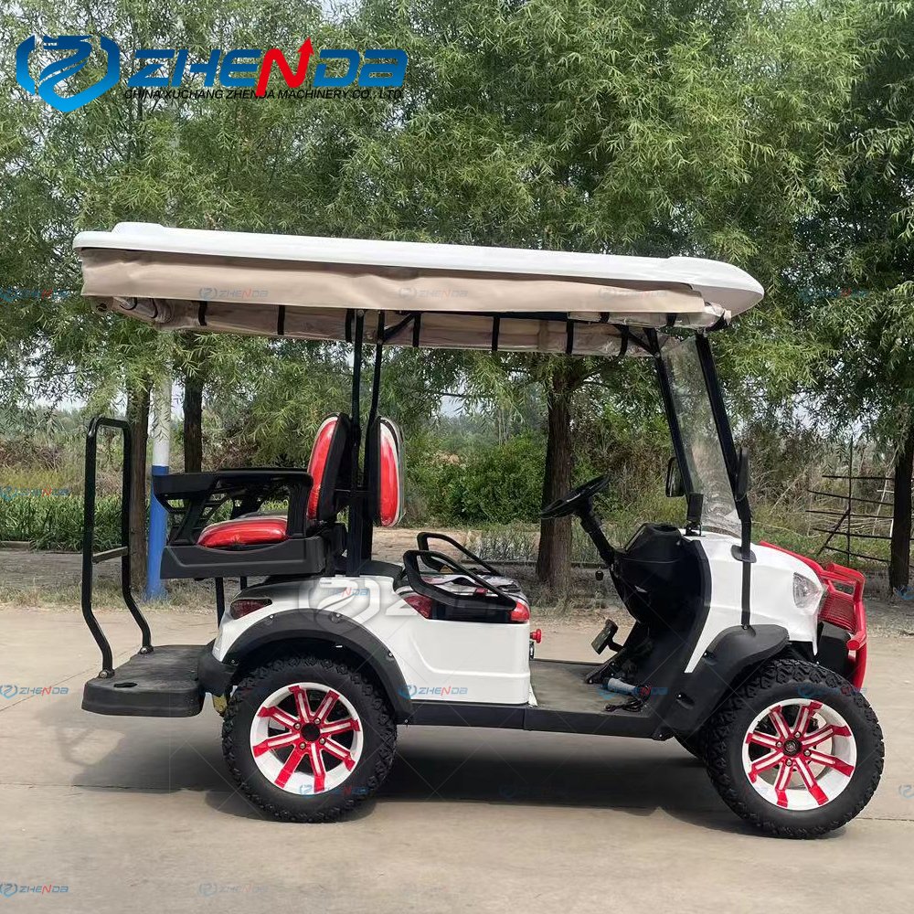 2025 Wholesale Golf Cart Electric Utility Vehicle Golf Cart 4 Seater Solar Powered Golf Cart Luxury/special Transportation