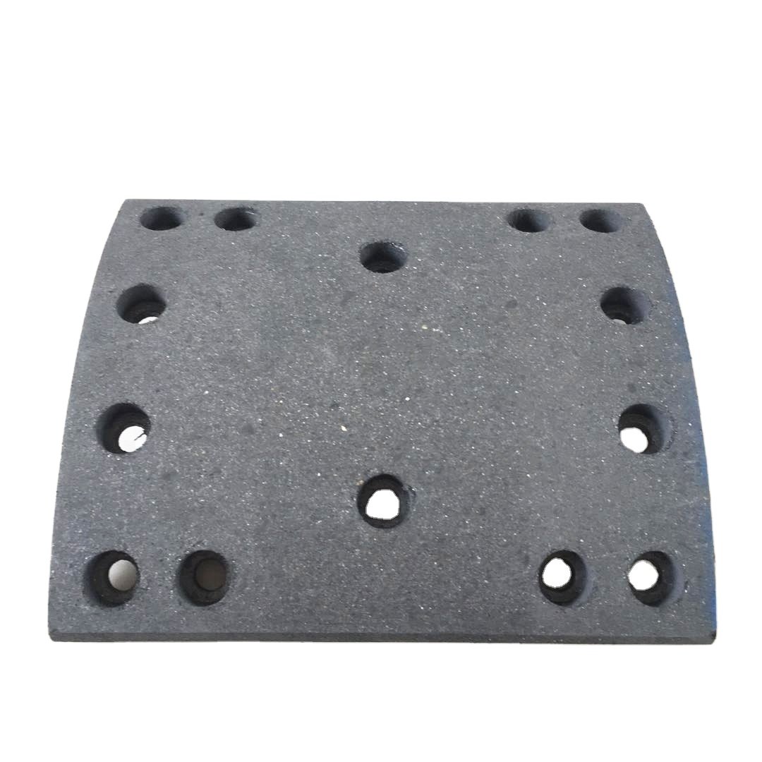 HOWO 14 Holes Non Asbestos Heavy Duty Truck Parts 19247 HOWO Truck Brake Lining
