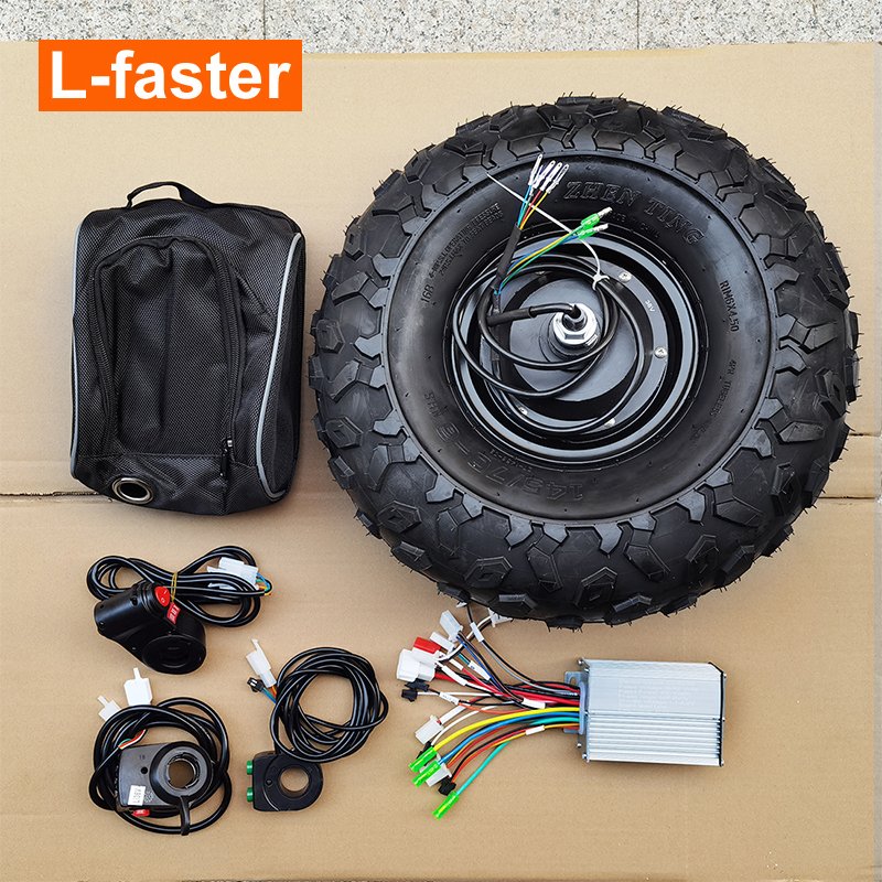 24V 36V 48V 350W Electric Wheelbarrow Gear Motor All Terrain Electric Scooter Kit Off 14.5 Inch Wheel
