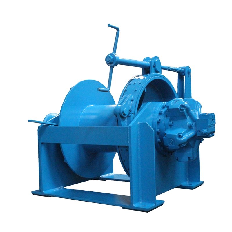 50tons Double Drum diesel Power Hydraulic Winch Trawl Winch for Sale