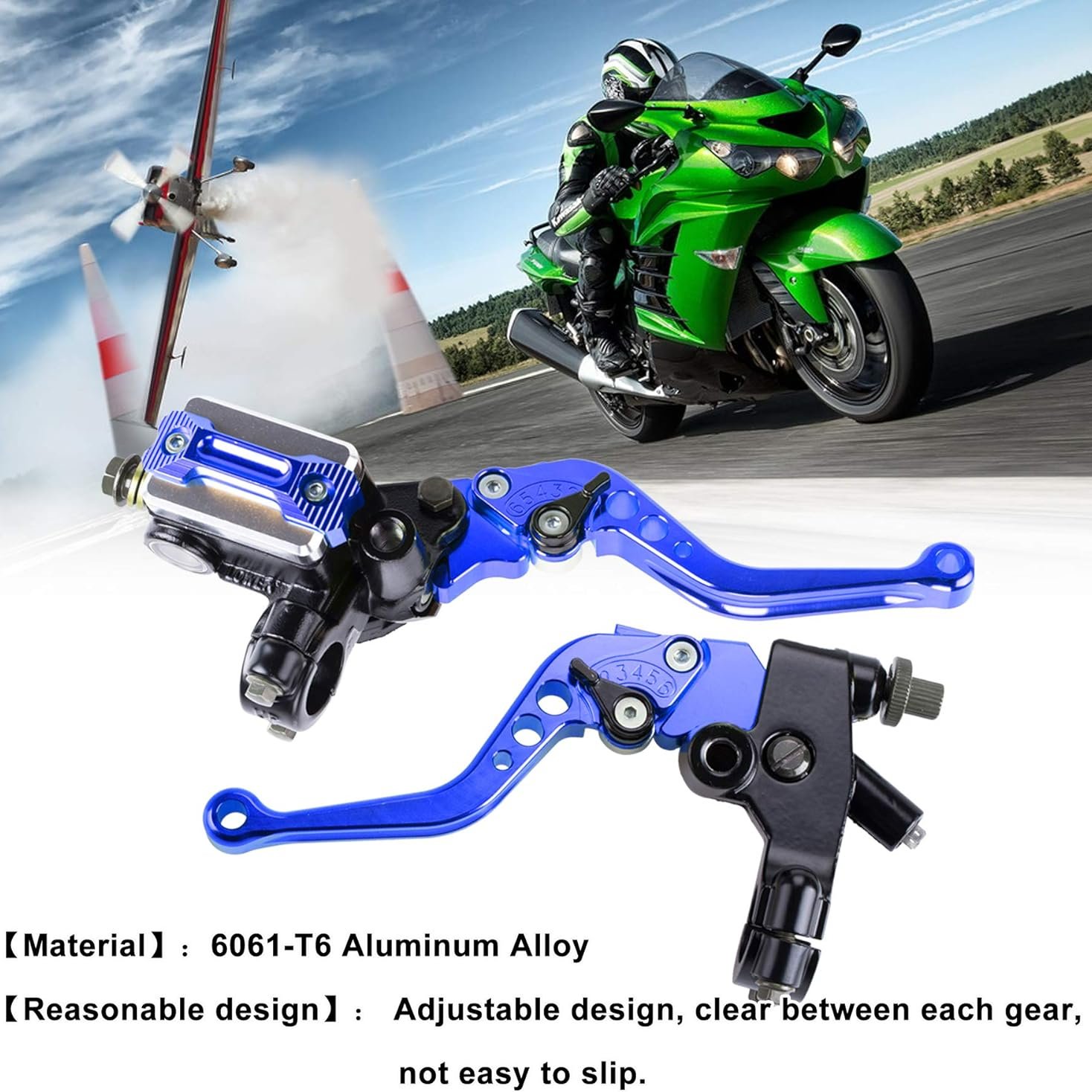 Universal Motorcycle 7/8" 22mm Left & Right Handlebar Brake Master Cylinder Clutch Lever CNC Set for Harley Honda Suzuki Yamaha