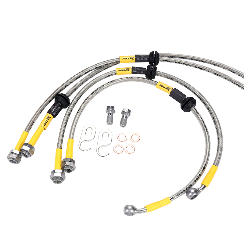 FECCR Brake Hose Steel Hose Modification for All Cars Upgradeable Explosion-proof Steel Hoses for Accord Camry Corolla BMW 3