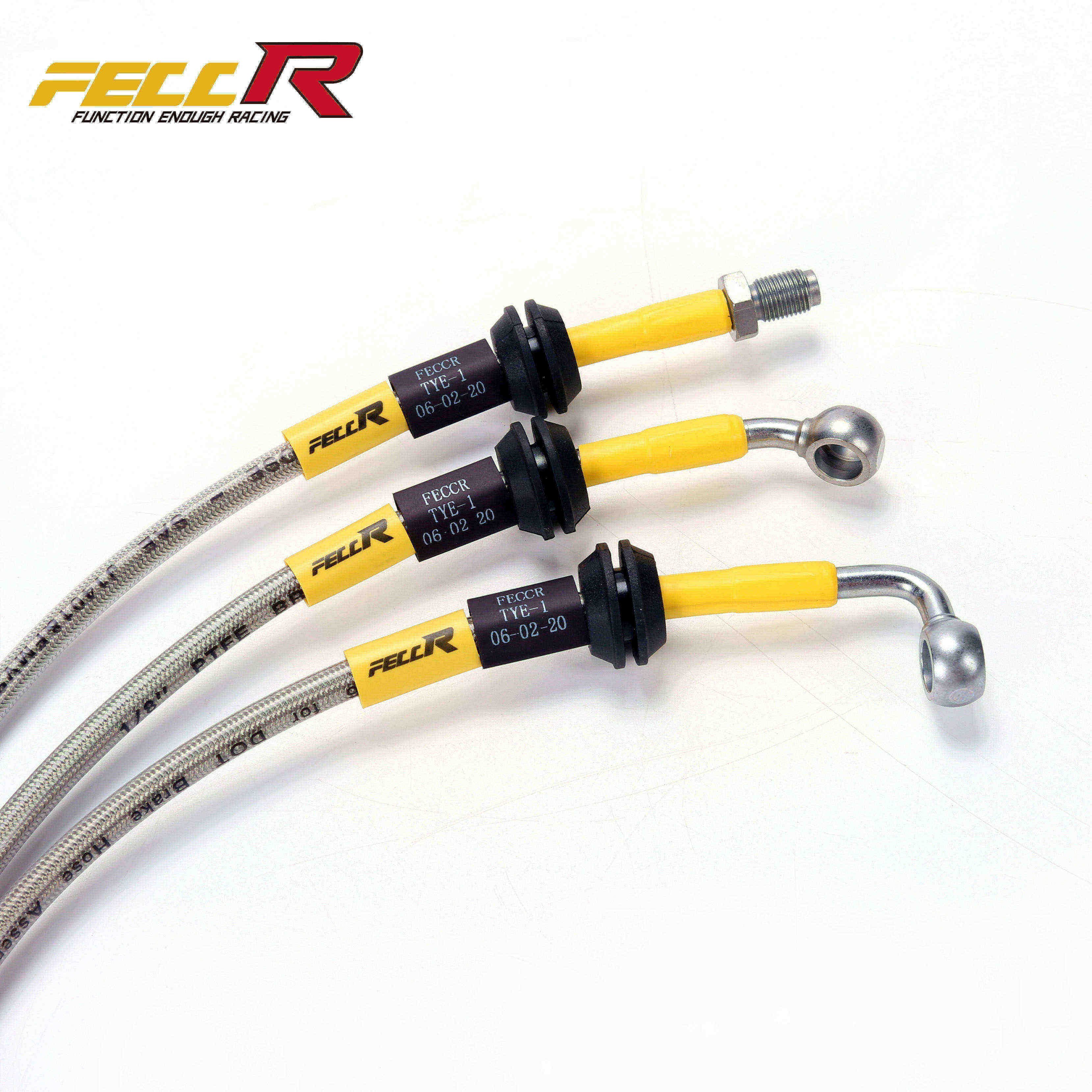 FECCR Brake Hose Steel Hose Modification for All Cars Upgradeable Explosion-proof Steel Hoses for Accord Camry Corolla BMW 3