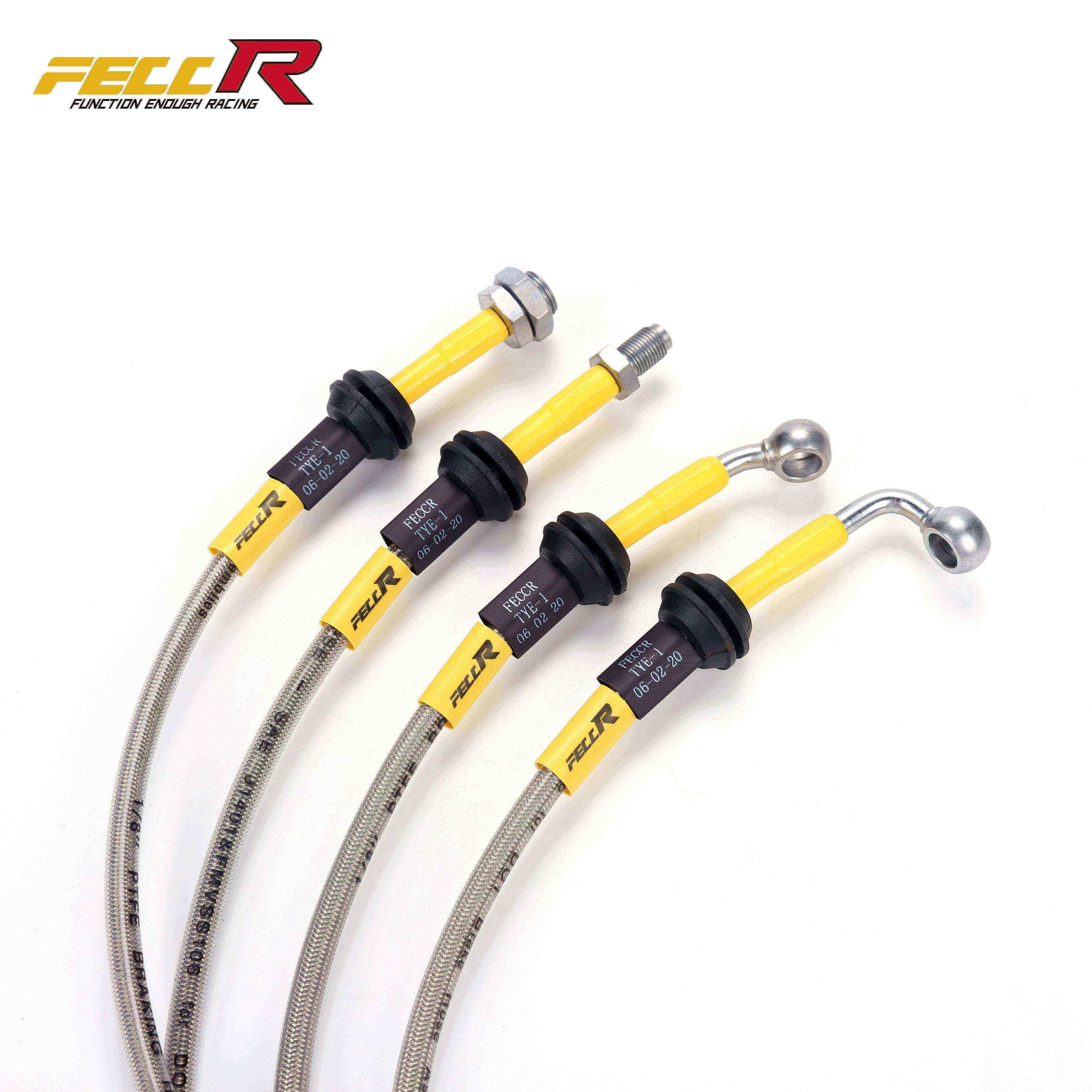 FECCR Brake Hose Steel Hose Modification for All Cars Upgradeable Explosion-proof Steel Hoses for Accord Camry Corolla BMW 3