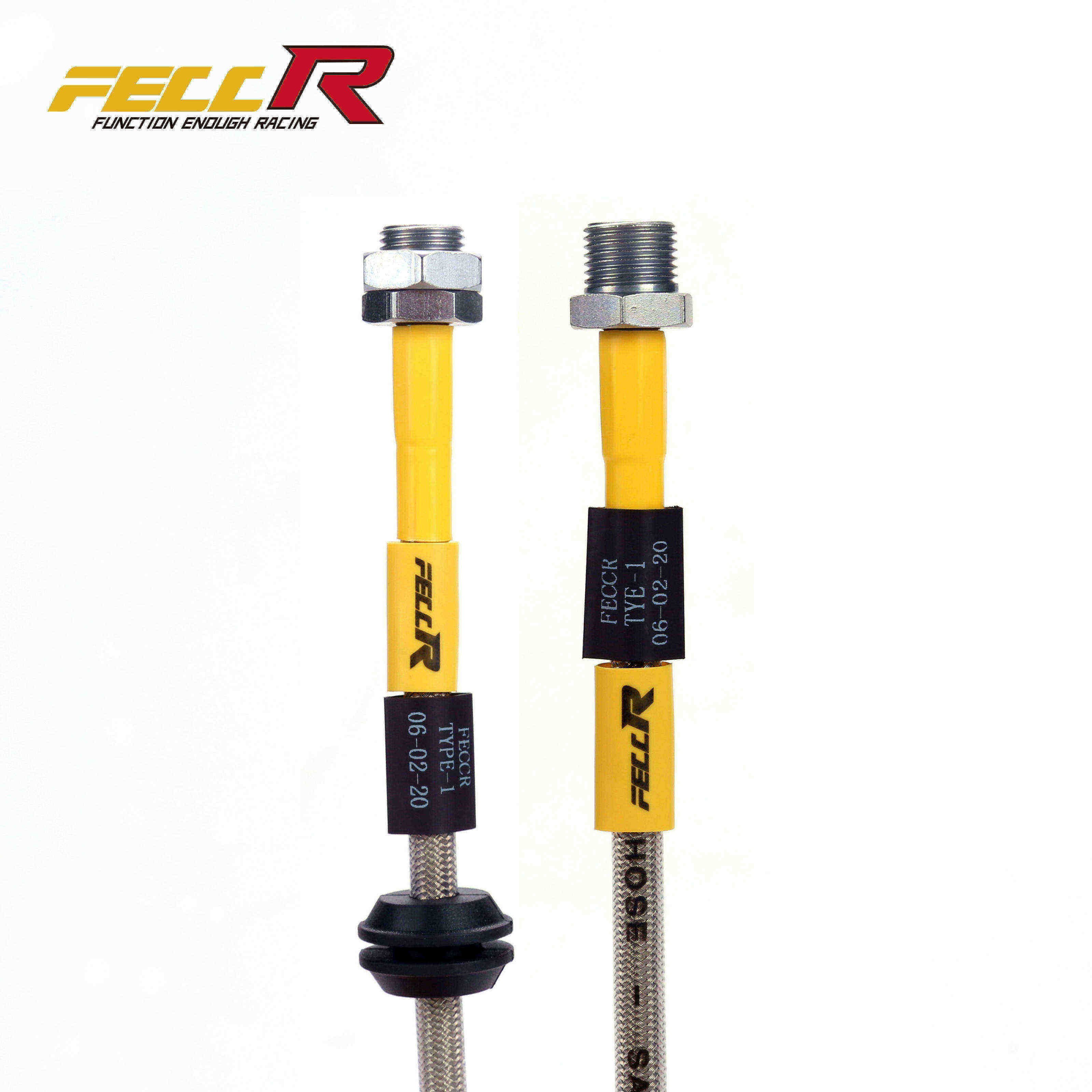 FECCR Brake Hose Steel Hose Modification for All Cars Upgradeable Explosion-proof Steel Hoses for Accord Camry Corolla BMW 3