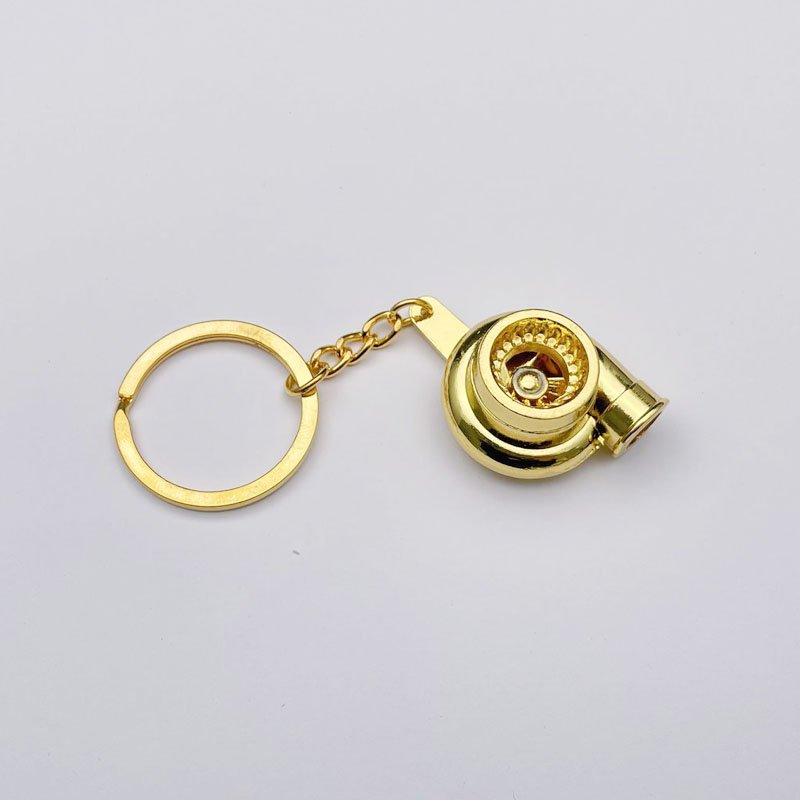 Creative Metal Keychain Turbo Gear Hub Brake Disc Shock Absorber Caliper Car Keychain Pendant Wholesale