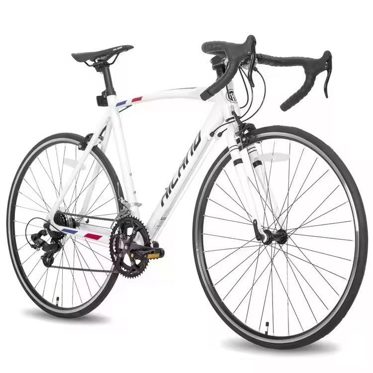 JOYKIE HILAND Bicycle Black/white Road Bike Aluminum Alloy Frame Bike 700c Race Road Bike with 14 Speed for Men