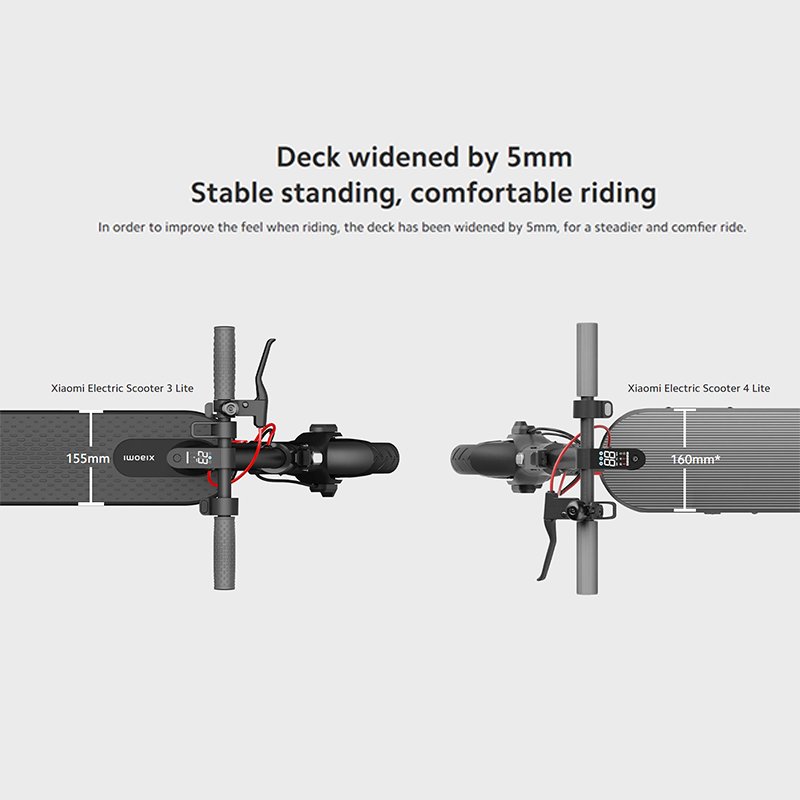 Xiaomi Electric Scooter 4 Lite with Dual Brake System up 25 Km/H Maximum Speed 20km Travel Distance Pneumatic 8.5 Inch Tire