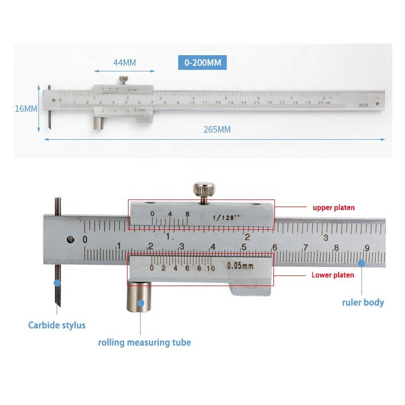 PROBON High Precision Mechanical Vernier Calipers Hot Sale Stainless Steel Scribing Calipers
