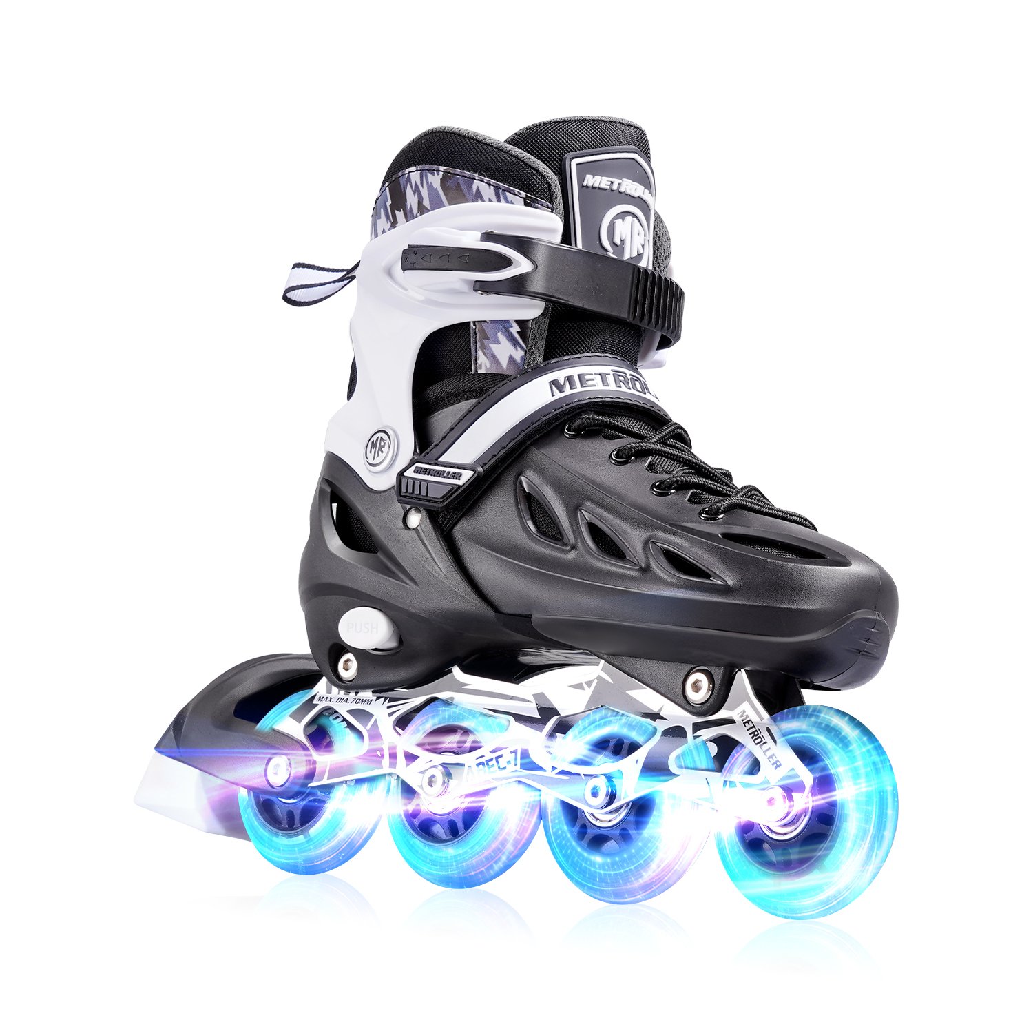 Hot Sale Fashion Adjustable Light up 82A PU Wheels Detachable Rubber TPR Brake Patines Inline Skate Shoes