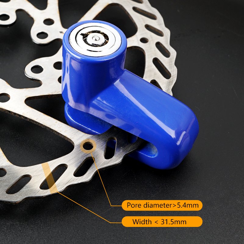 New Type Motorcycle Disc Brake Anti-theft Lock With Key Bicycle Lock Disc Type Riding E-bike Safety Alarm Cycling Accessories