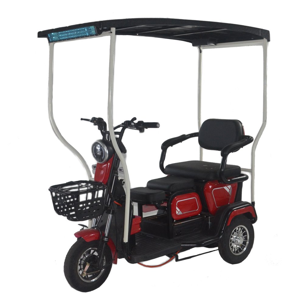 Chinese Manufacturer Solar 3 Wheels Electric Tricycle Scooter With High Quality for Adults Electric Tricycles