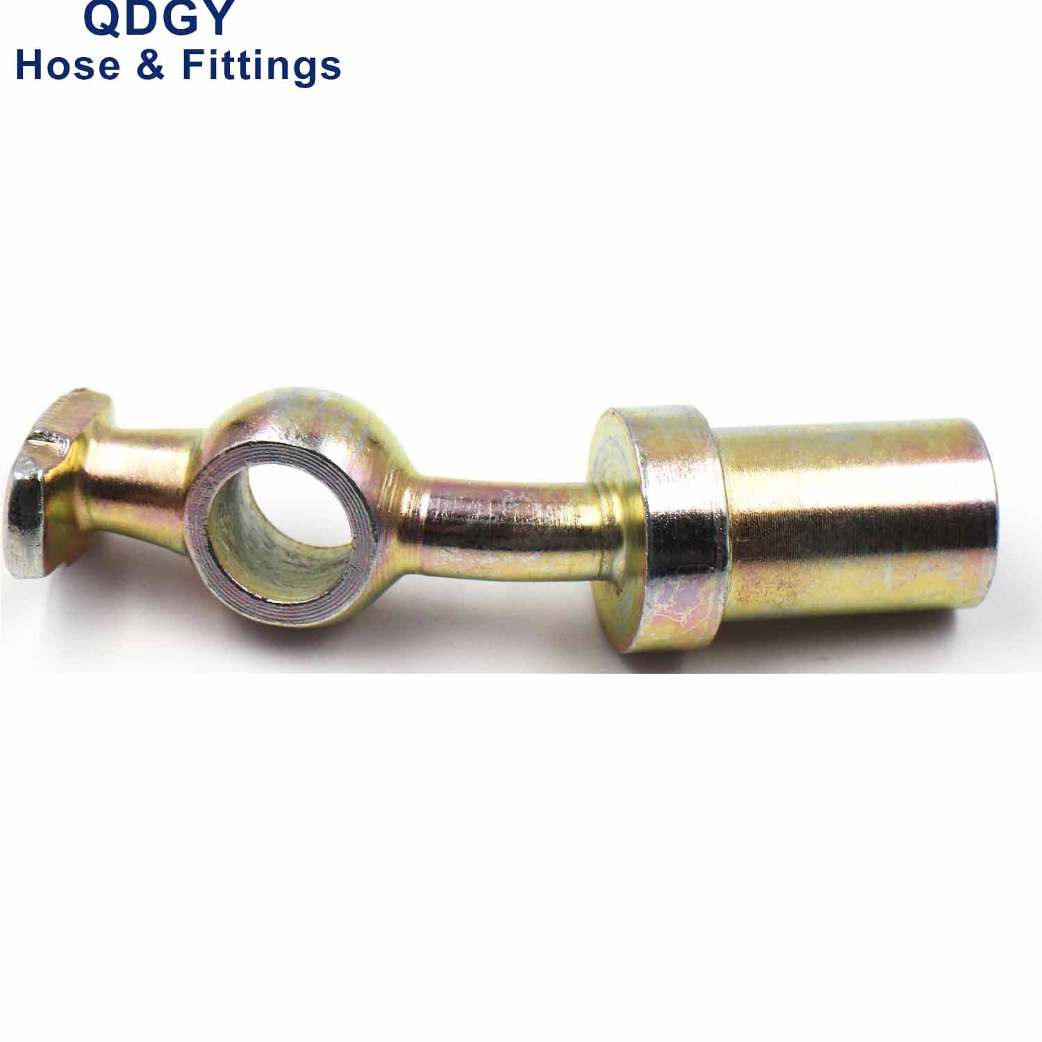 Auto Car Motorcycle Zinc Plated Hydraulic Brake Hose Assembly Crimp Style Banjo Female Male Fitting Crimp Style Brake Line Pipe