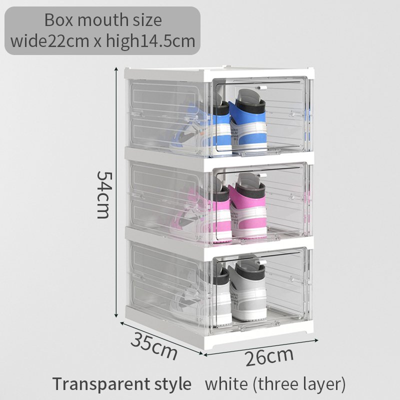 Modern Clear Acrylic Shoe Storage Box Customizable Stackable Transparent Shoe Box Organizer for Big Shoes