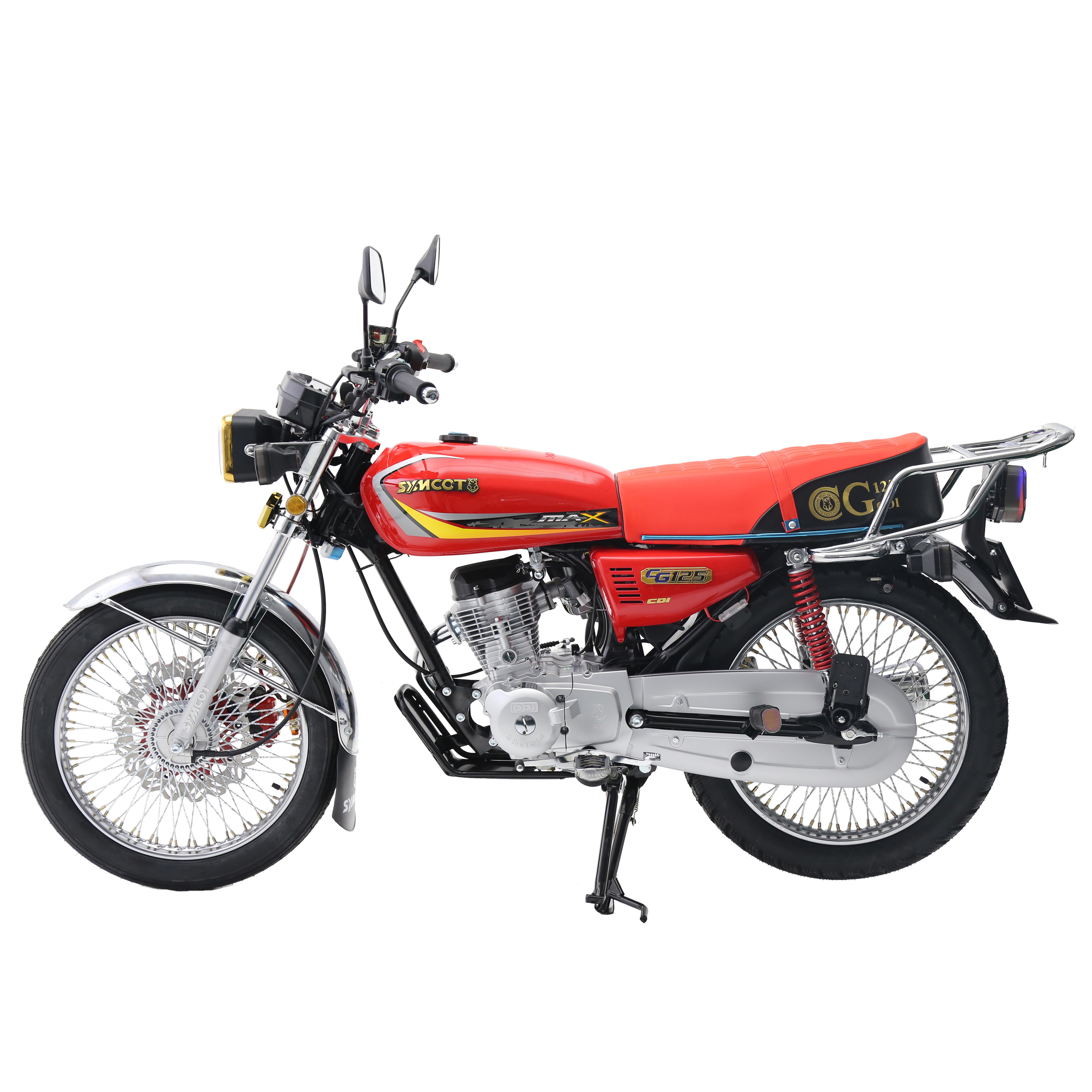 Iraq Market Hot Sell Motorcycle CG150 with Aluminum Rim Disc Brake LED Lights CKD Package Sonlin Nami Namipro Saviny