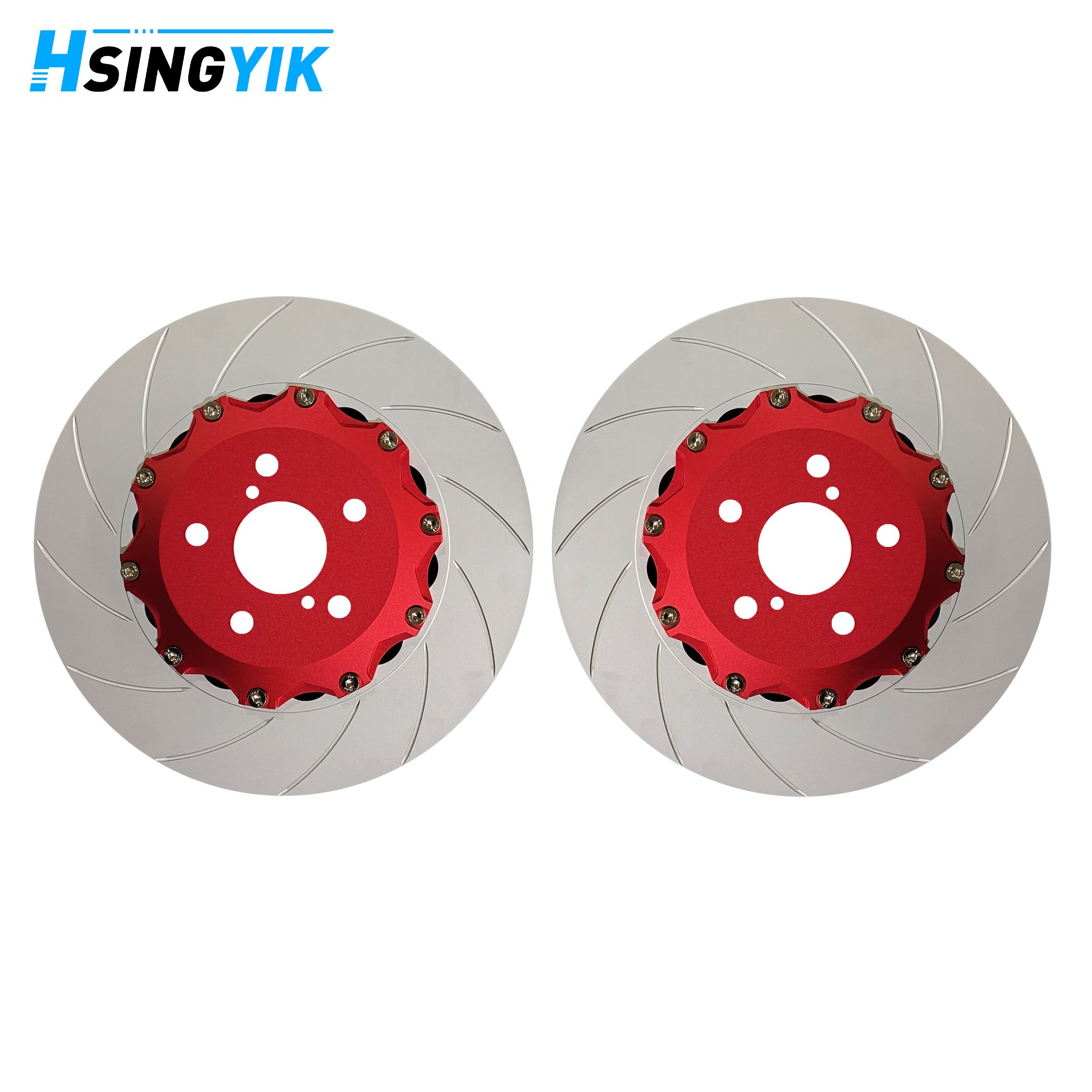 Hsingyik 356X28MM 43512-52180 Slotted Front Brake Disc Rotor for Toyota GR Yaris 43516-52020