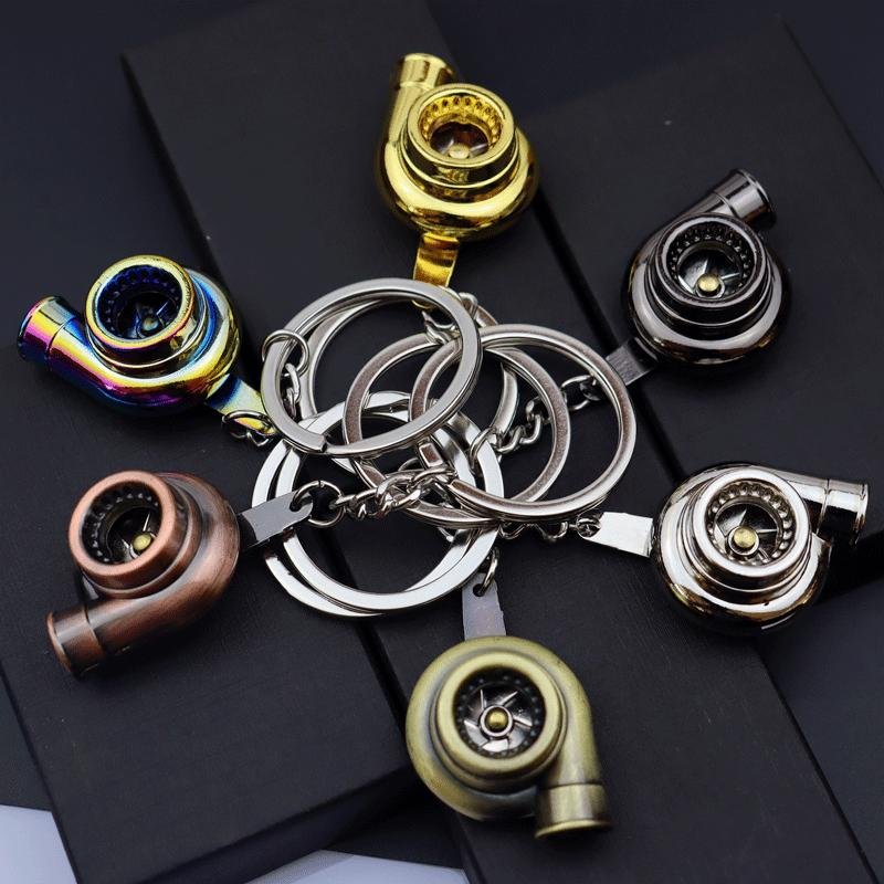 Creative Gift Metal Carabiner Keychain Personalized Adjustable Wrench Press Shock Absorber Engine Piston Gear for Car Keychains