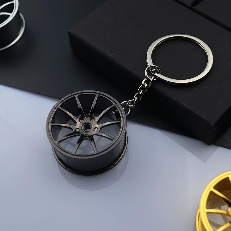 Creative Gift Metal Carabiner Keychain Personalized Adjustable Wrench Press Shock Absorber Engine Piston Gear for Car Keychains