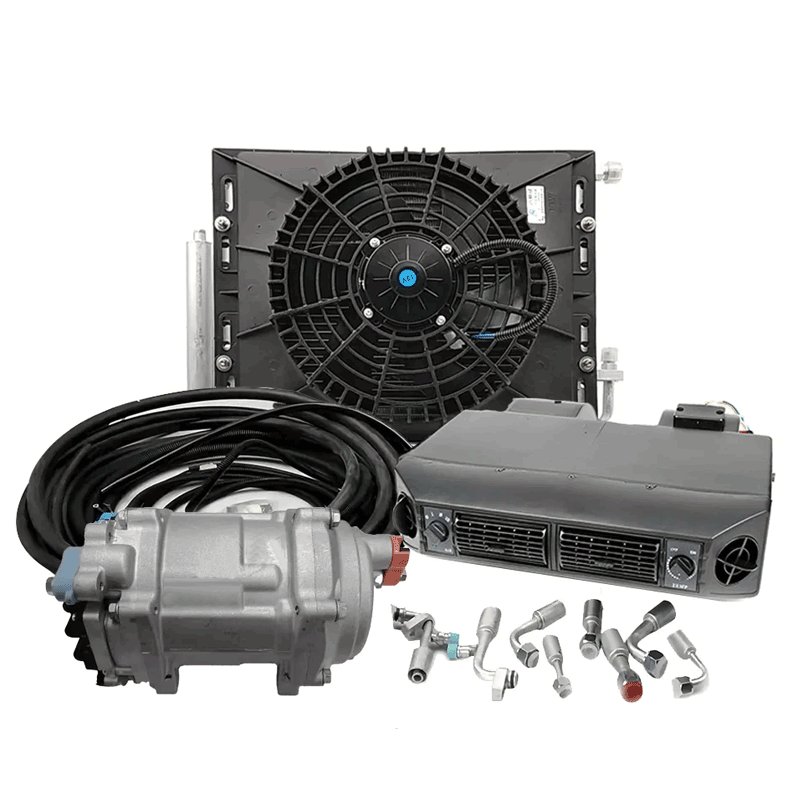 Auto AC Air Conditioner System Air Complete Conditioning BEU-404 Under-Dash Evaporator Unit 24V For Vintage Modified Cars