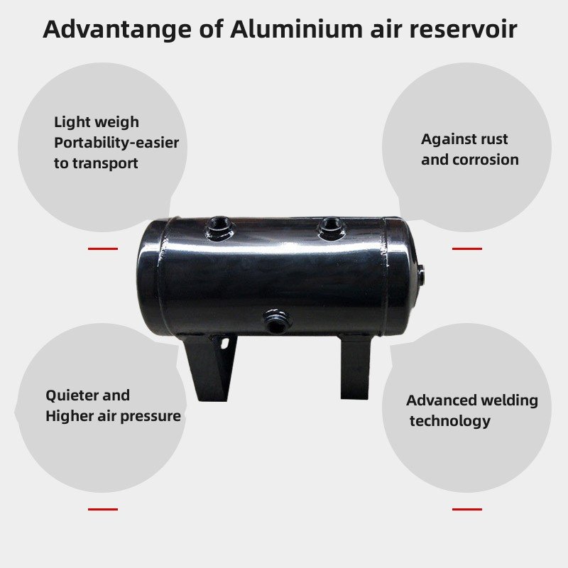 Light Truck Spare Parts Freight Liner tank 4 Gallon Aluminum air tank Customized tank