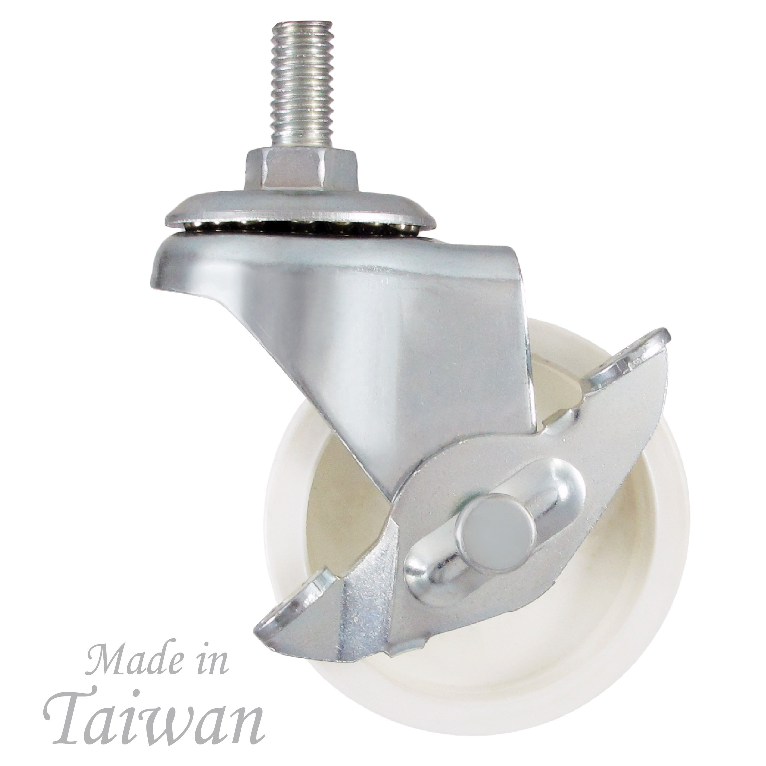 CCE Caster M8 X 15mm PP Trolley Cart Wheel for Swivel Shoe Rack Bracket
