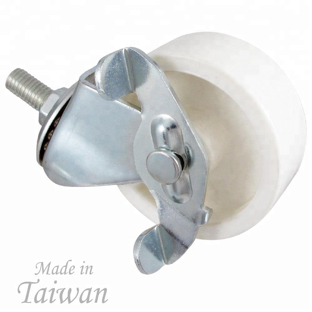 CCE Caster M8 X 15mm PP Trolley Cart Wheel for Swivel Shoe Rack Bracket