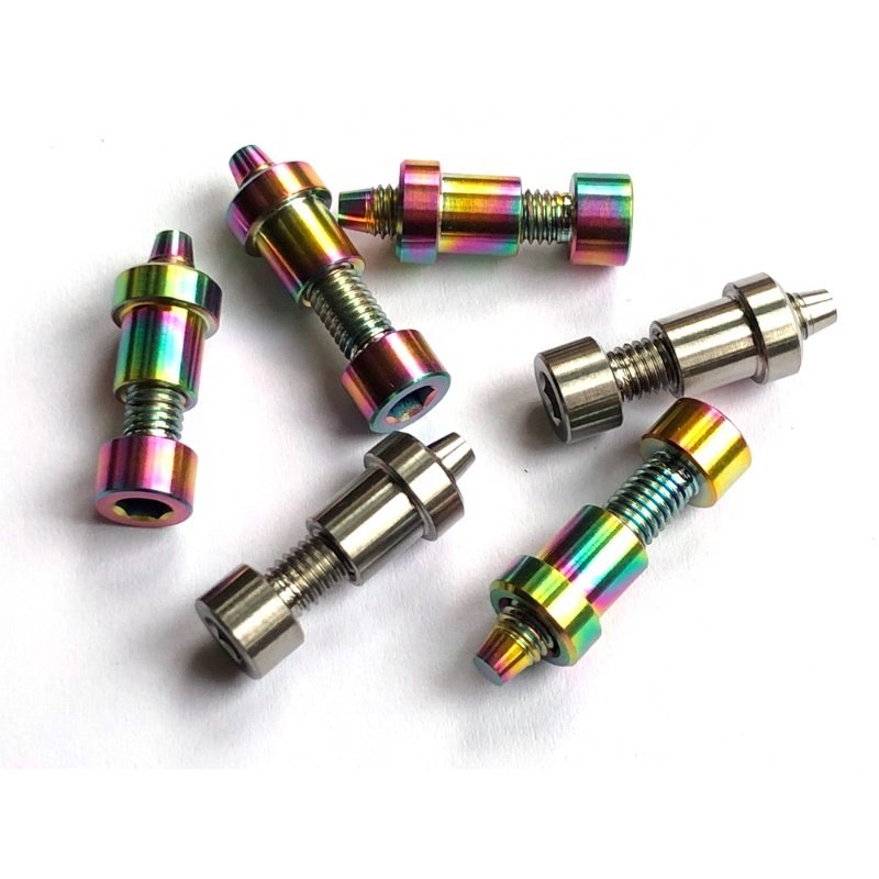 TC4 M5x20/23mm 8mm Allen Hex Head Titanium Ti Stem Bolts Screw Nut Fastener for 3T Carbon Fiber Bicycle Bike Brake Caliper Body