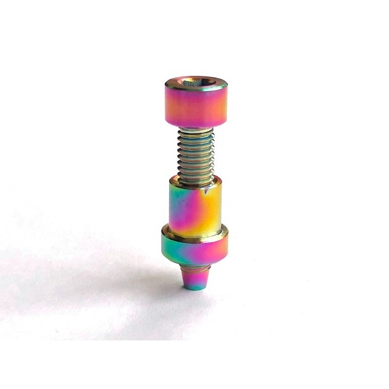 TC4 M5x20/23mm 8mm Allen Hex Head Titanium Ti Stem Bolts Screw Nut Fastener for 3T Carbon Fiber Bicycle Bike Brake Caliper Body