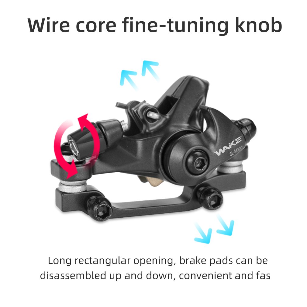 WAKE Brakes Bicycle Mechanical Brake Calipers Aluminum Alloy Front Rear Brake Calipers Pads Product Bicycle Cables Housing