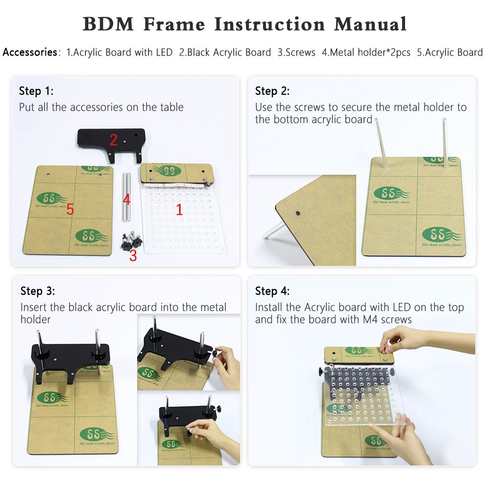 BDM100 KESS K-TAG Multifunctional Led BDM Frame Bracket ECU Reading and Writing Table