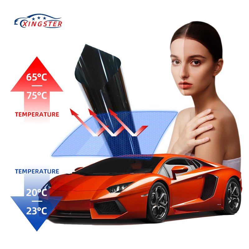 Top Quality XINGSTER Precut Nano Ceramic Film Shade: 5%, 16%, 35%, 69% 74% Automotive Solar Film Car Window Tint Film