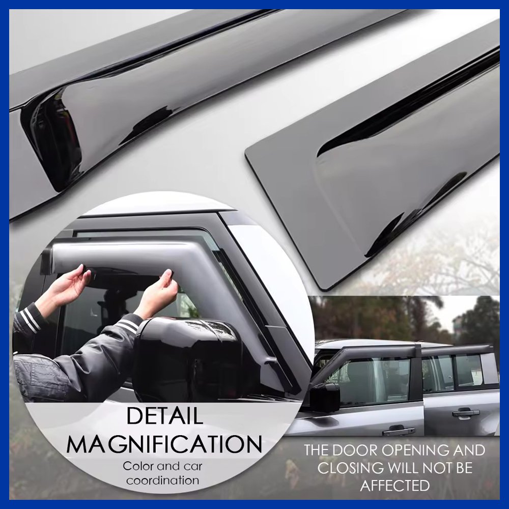 4-Pcs Windows Sun Visor Customizable ABS/PS/PC Car Rain Guard Car Window Shield for Audi 19 Q3